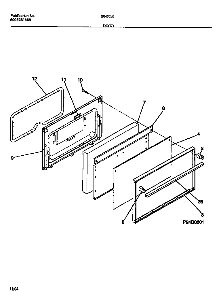 Tappan 30-3053-23-02 door diagram