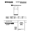 White-Westinghouse WRT18FGBW1 cover page diagram
