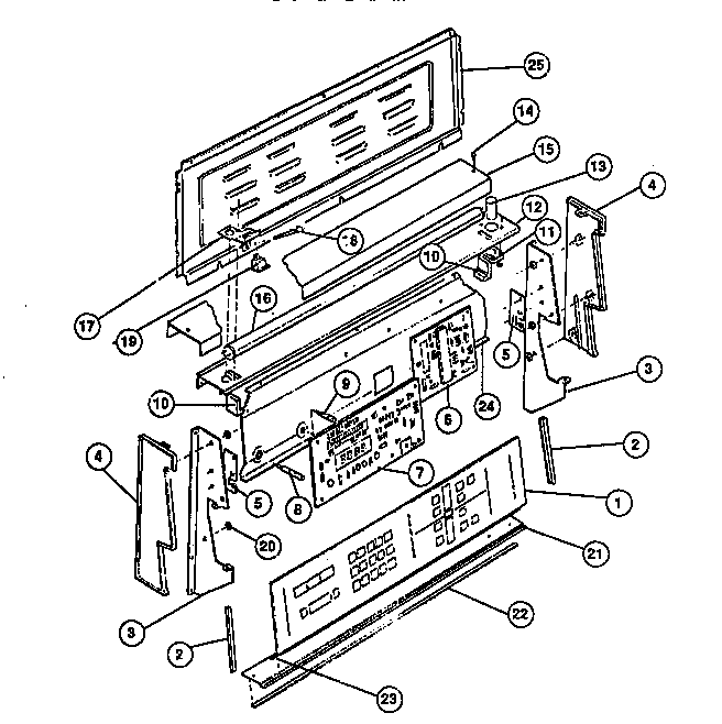 Frigidaire R2000LW1 backguard diagram
