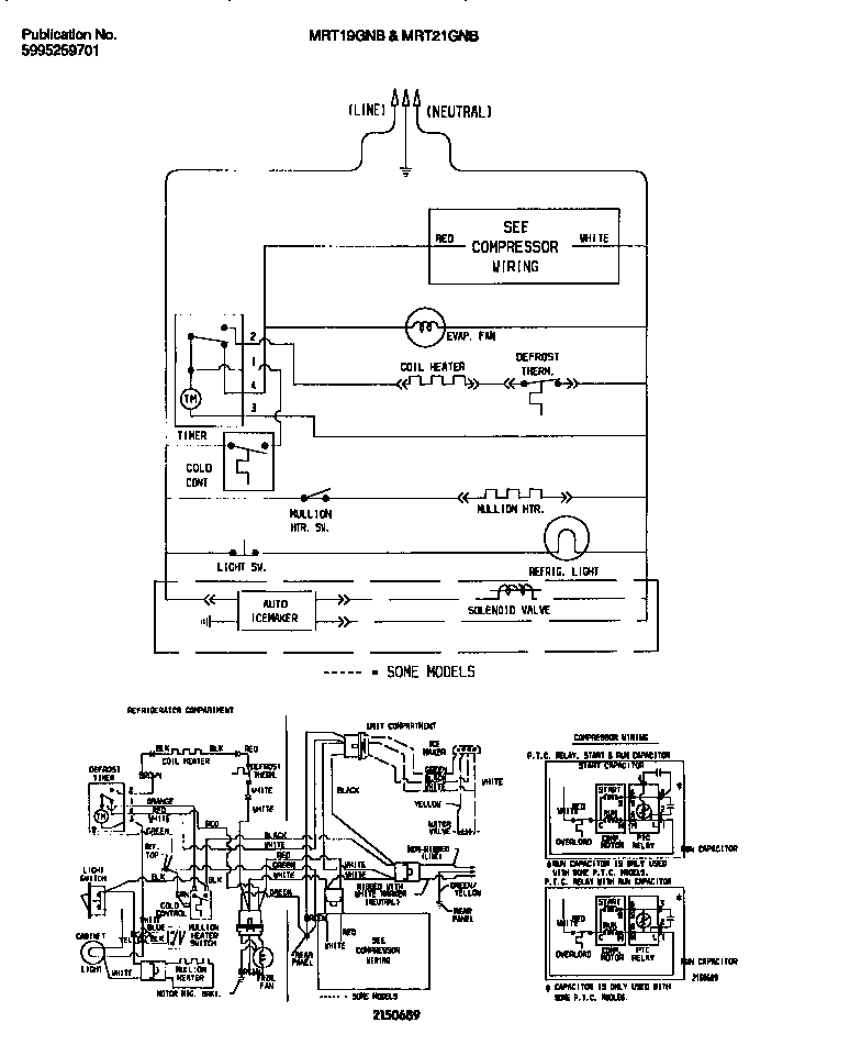 Universal/Multiflex (Frigidaire) MRT19GNBZ2 wiring diagram diagram