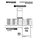 Frigidaire FRT24NHBD2 cover page diagram