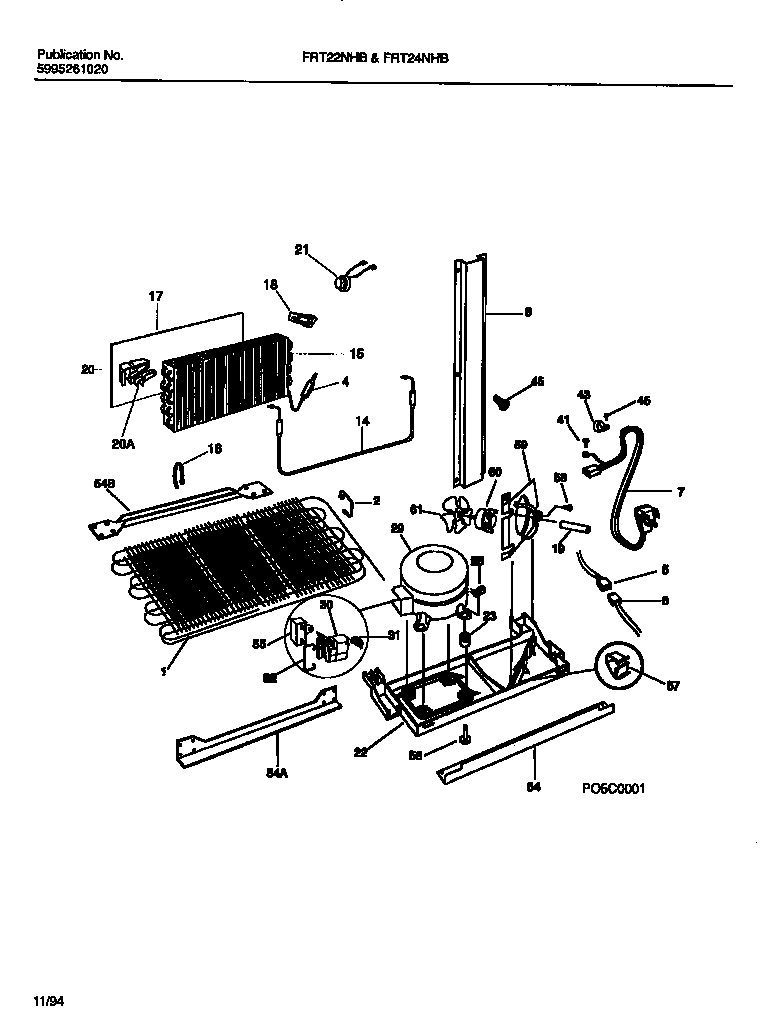 Frigidaire FRT24NHBD2 cooling system diagram