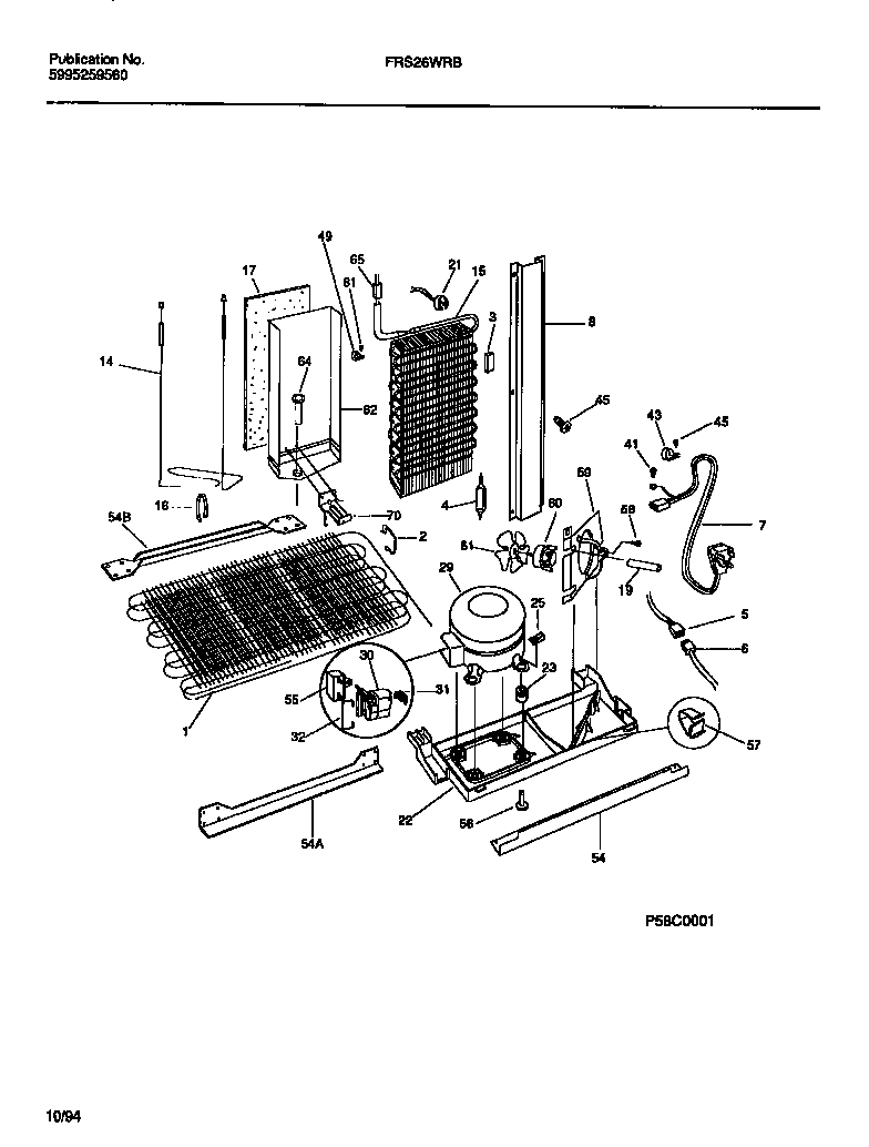 Frigidaire FRS26WRBW0 cooling system diagram