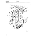 Frigidaire FRT22PRAW2 cabinet w/ fan assembly diagram