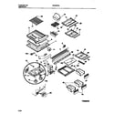 Frigidaire FRT22PRAW2 shelves, controls, divider, mullion diagram
