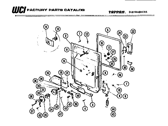 Tappan 61-1147-00-10 inner  door diagram