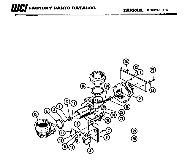 Tappan 61-1147-00-10 main motor assembly diagram