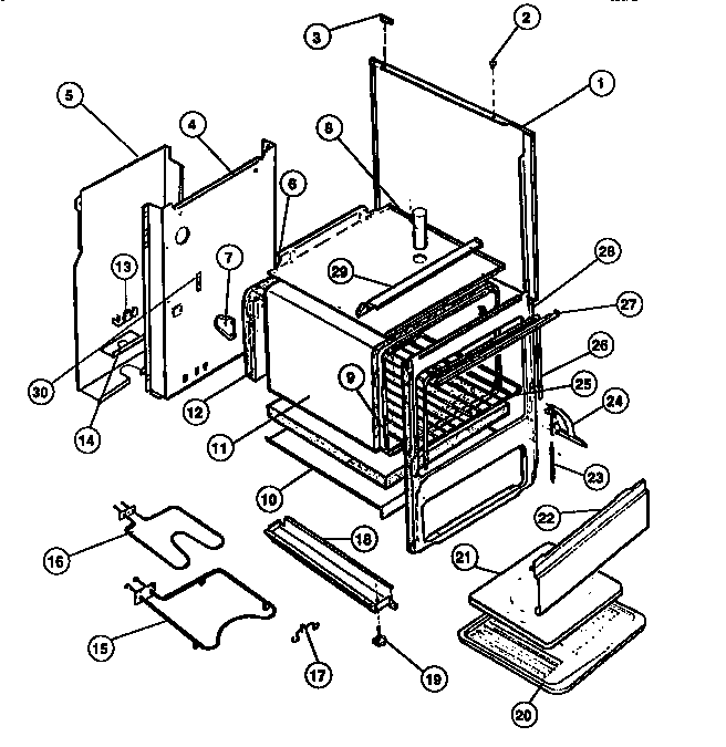 White-Westinghouse KF201HDW3 body diagram