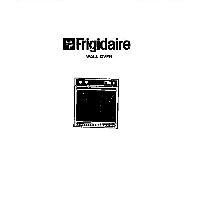 Frigidaire RG73BF1 front cover diagram