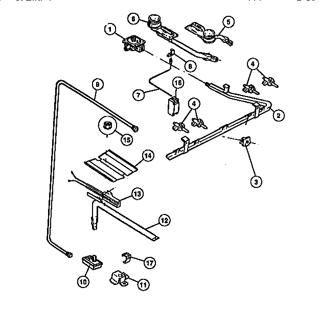 Frigidaire G30NL2 burner diagram
