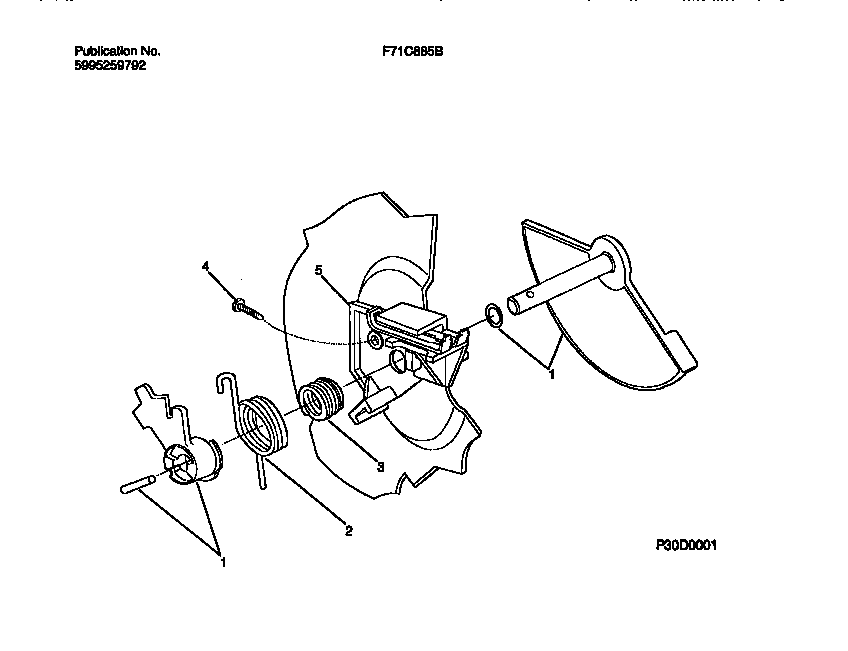 Frigidaire F71C885BS0 detergent cup dispenser diagram