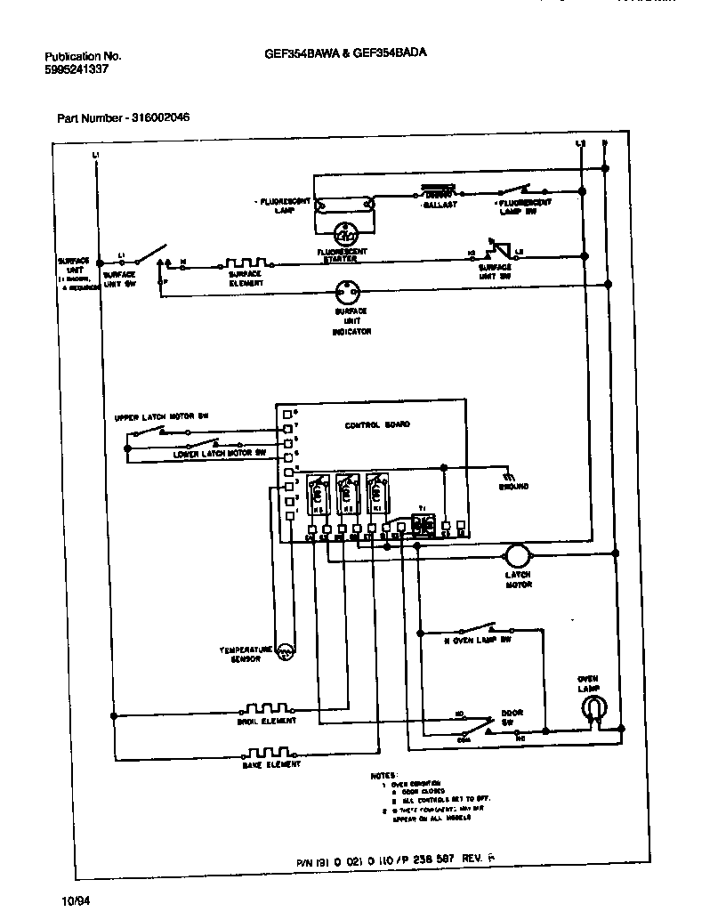 Gibson GEF354BADA wiring diagram diagram