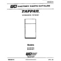 Tappan 95-2187-45-07 cover page diagram