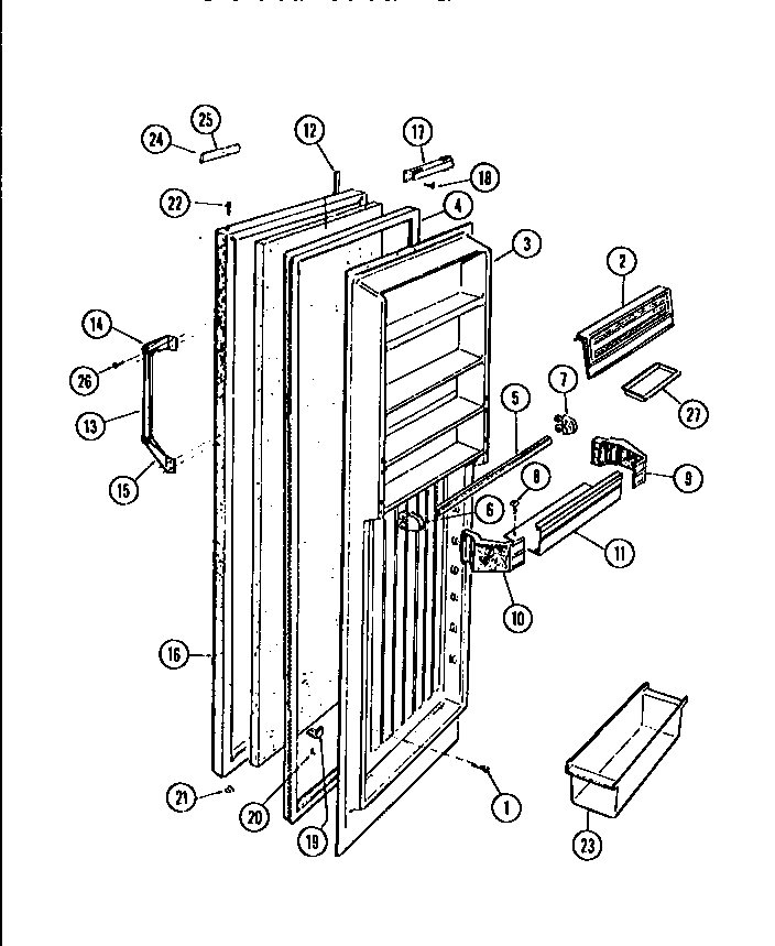 Tappan 95-2487-00-01 refrigerator door diagram
