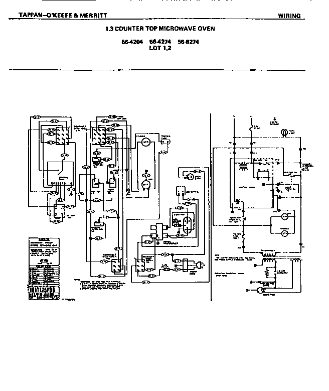 Tappan 56-4204-10-07 wiring diagram