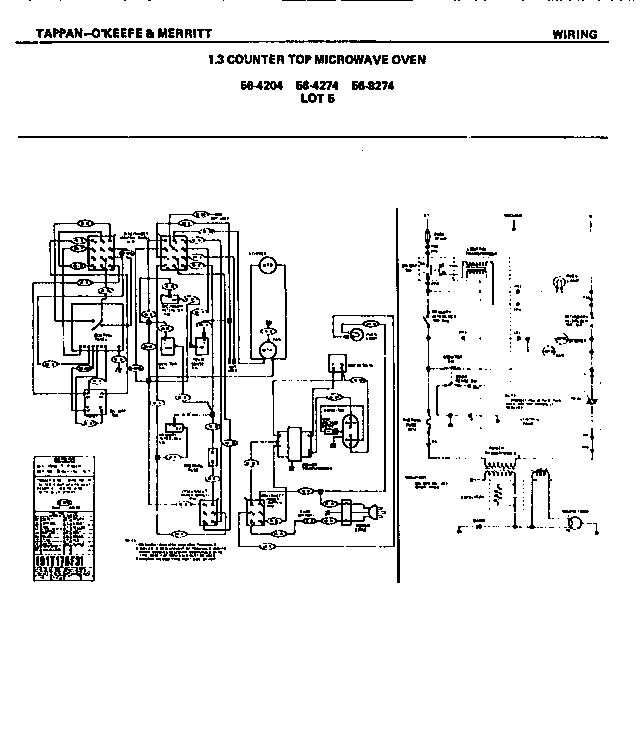 Tappan 56-4204-10-07 wiring diagram