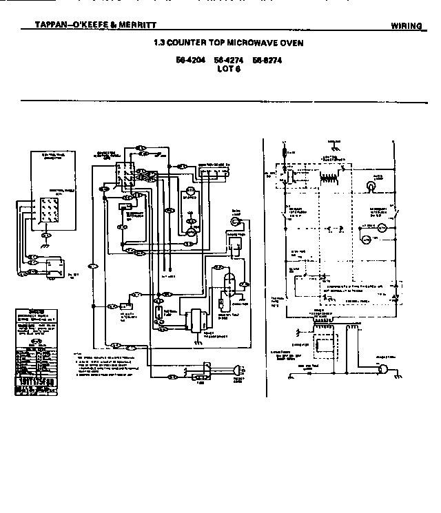 Tappan 56-4204-10-07 wiring diagram