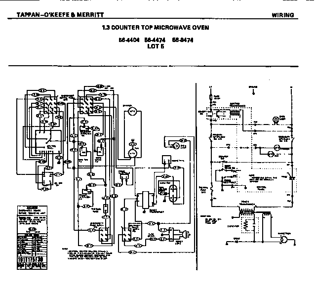 Tappan 56-4204-10-07 wiring diagram