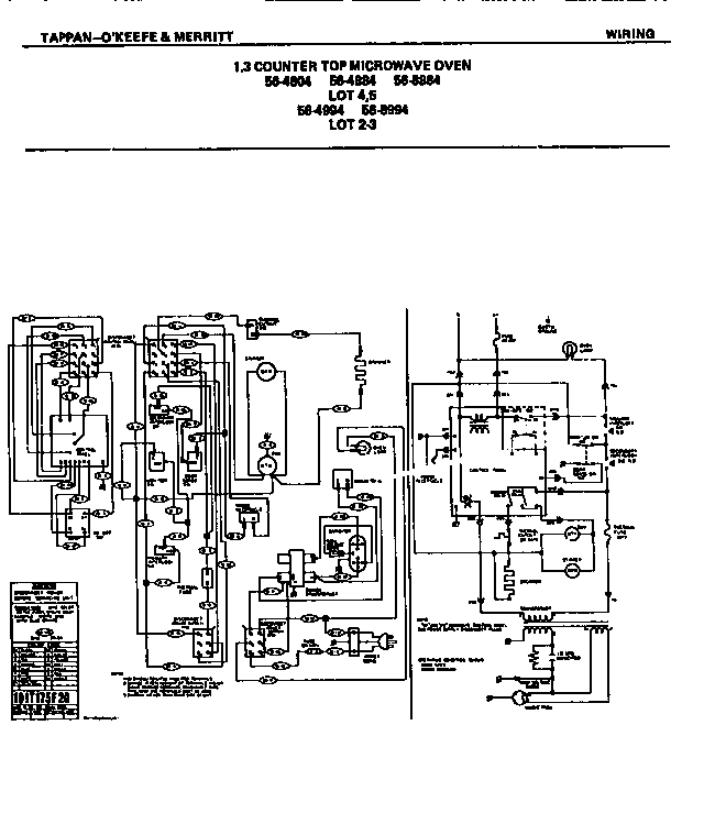 Tappan 56-4204-10-07 wiring diagram
