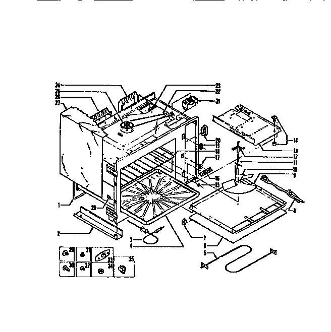 Tappan 56-8274-10-01 basic body diagram