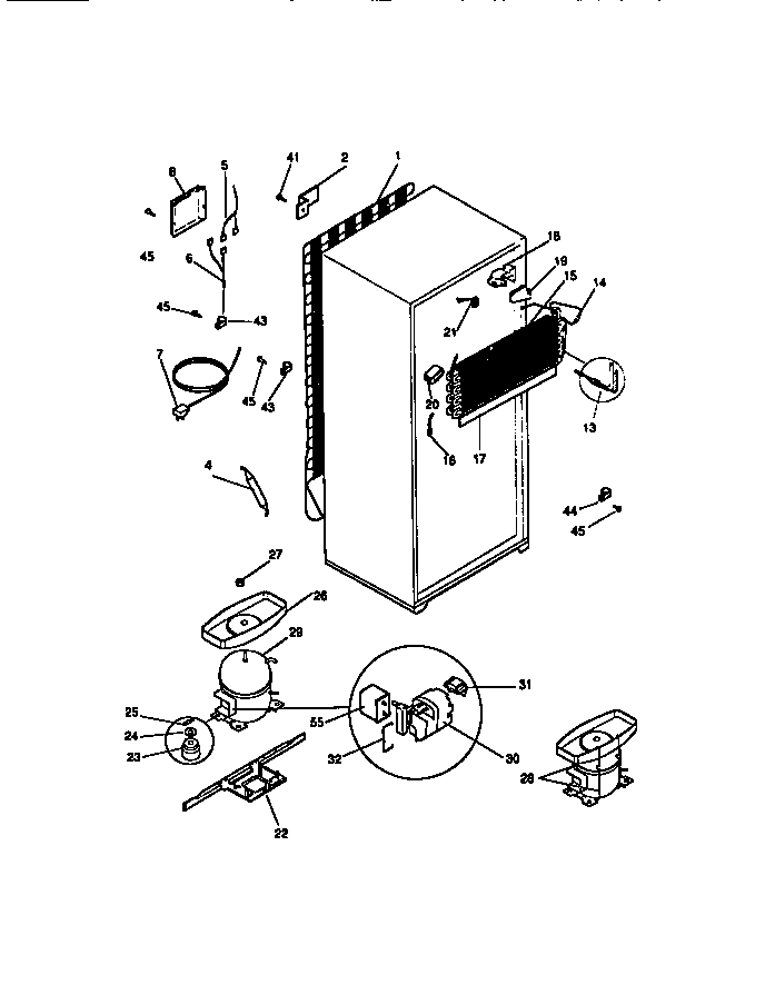 Universal/Multiflex (Frigidaire) MRT15CRAW1 cooling system diagram