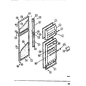 Frigidaire FPD14TLL1 food & freezer doors diagram