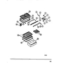 Frigidaire FPD14TLL1 food compartment, shelves, moulding diagram