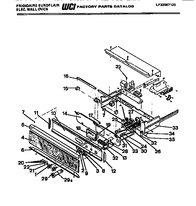 Frigidaire RBUGCF95EW control panel diagram