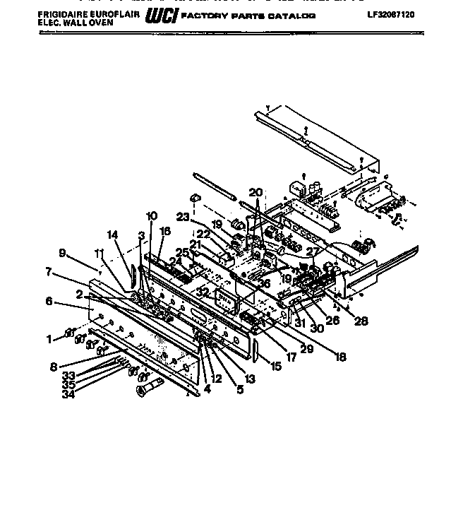 Frigidaire RBUGCF95EW control panel diagram
