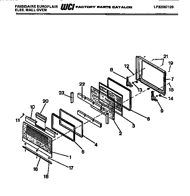 Frigidaire RBUGCF95EW door diagram