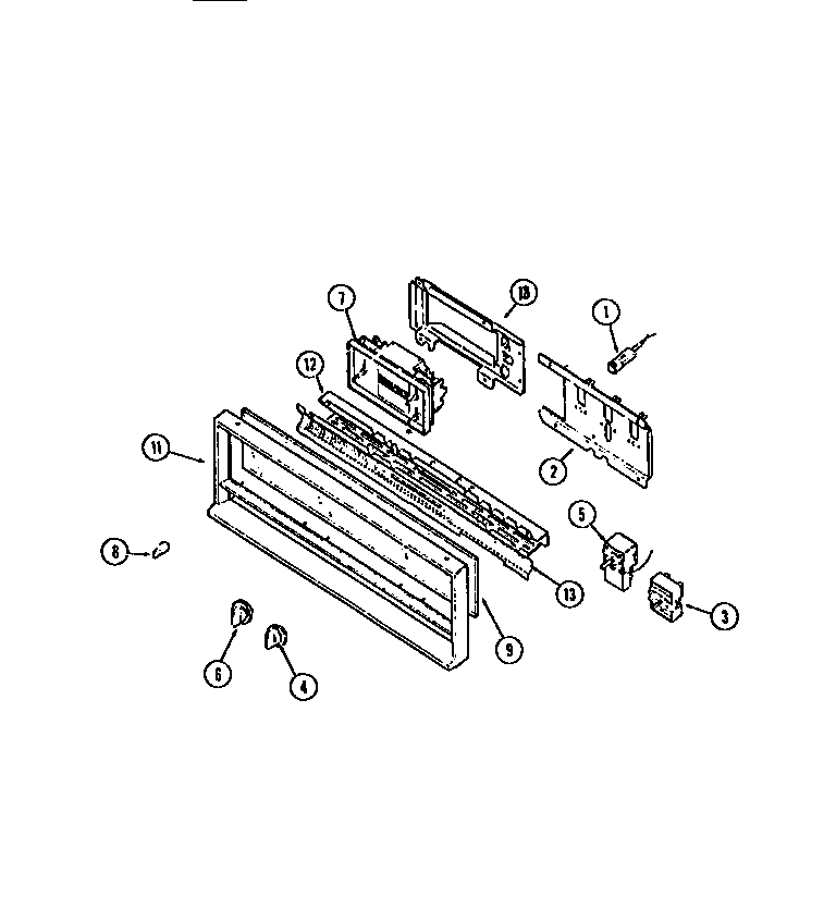 Frigidaire RE94BDB1 control panel diagram