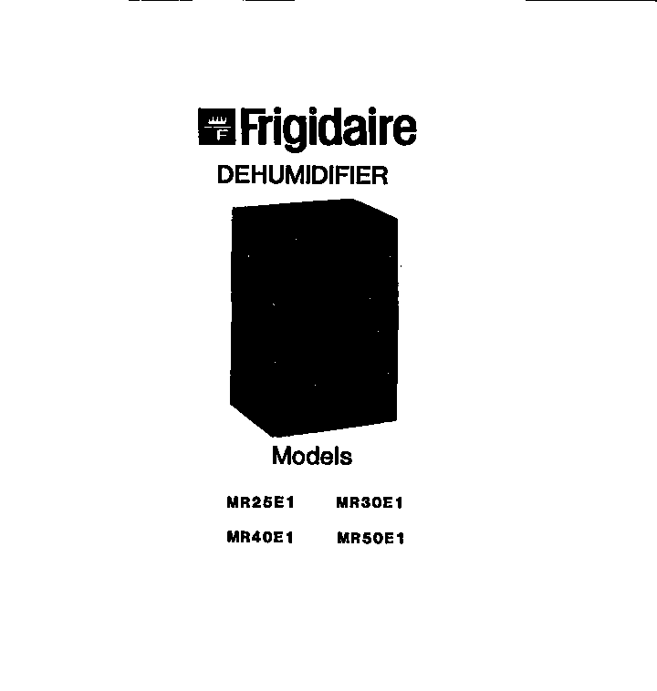 Frigidaire MR50E1 front cover diagram