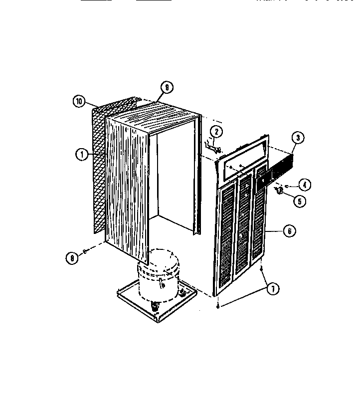 Frigidaire MR50E1 cabinet parts diagram