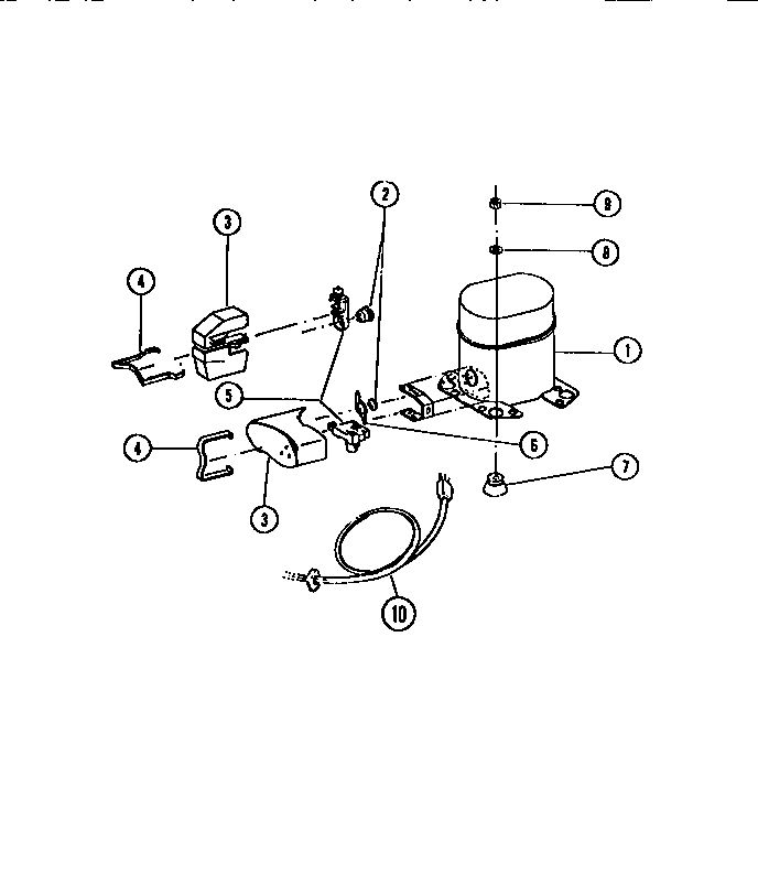 Frigidaire MR50E1 compressor diagram