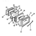 Frigidaire REGS37BFW2 oven door panels diagram