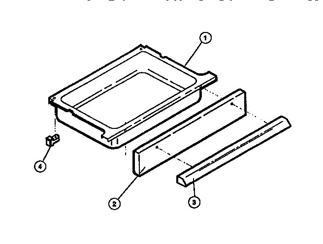 Frigidaire REGS37BFW2 storage drawer diagram