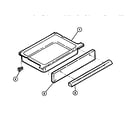 Frigidaire REGS37BFW2 storage drawer diagram