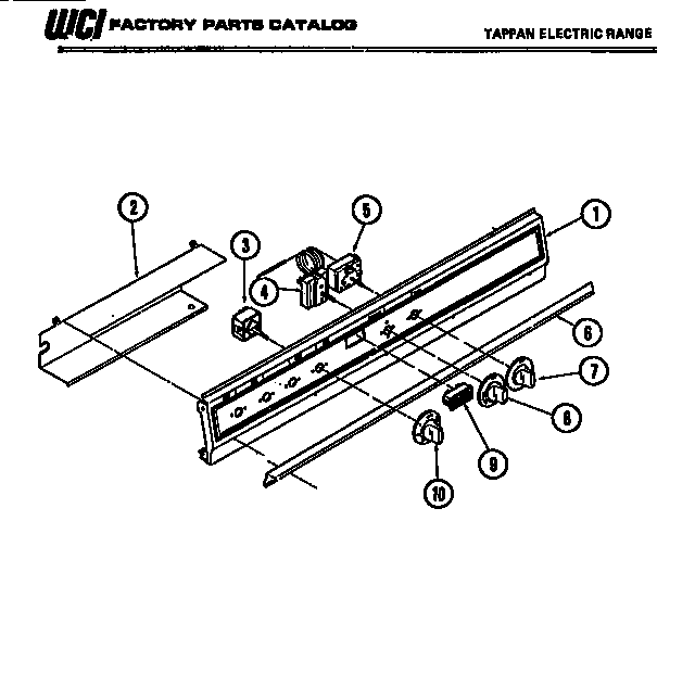 Tappan 37-1042-00-03 control  panel diagram