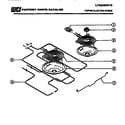 Tappan 37-1042-00-02 burners, drip pans, elements diagram