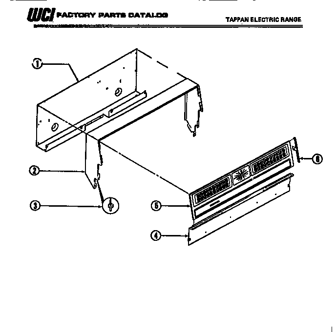 Tappan 37-1042-00-03 backguard diagram