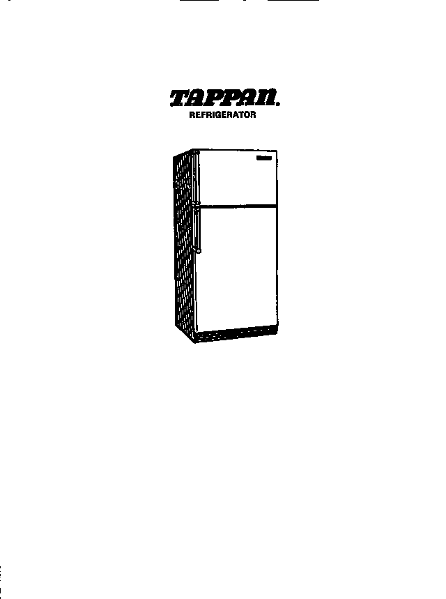 Tappan 95-1487-00-1 cover page diagram