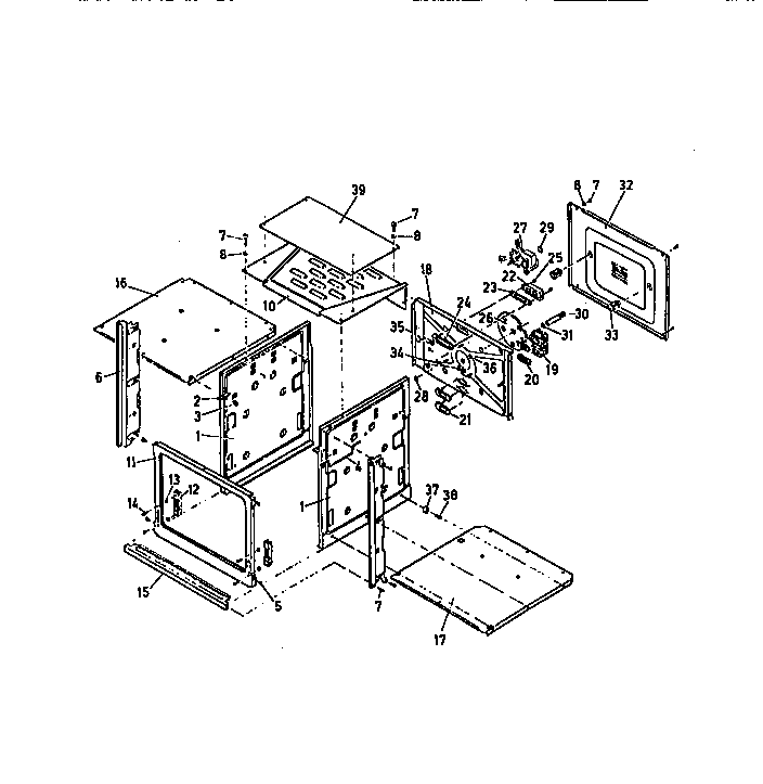 Frigidaire RGCF94EW panels diagram