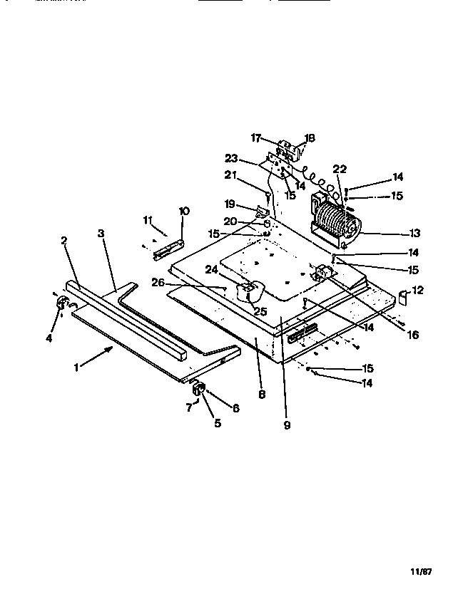 Frigidaire RGCF94EW panels diagram
