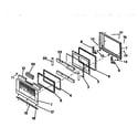 Frigidaire RGCF94EK oven  door, panels diagram