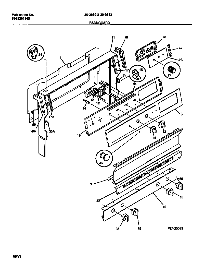 Tappan 30-3863-23-02 backguard diagram
