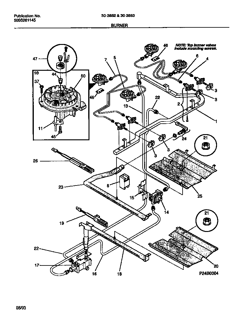 Tappan 30-3863-23-02 burner diagram