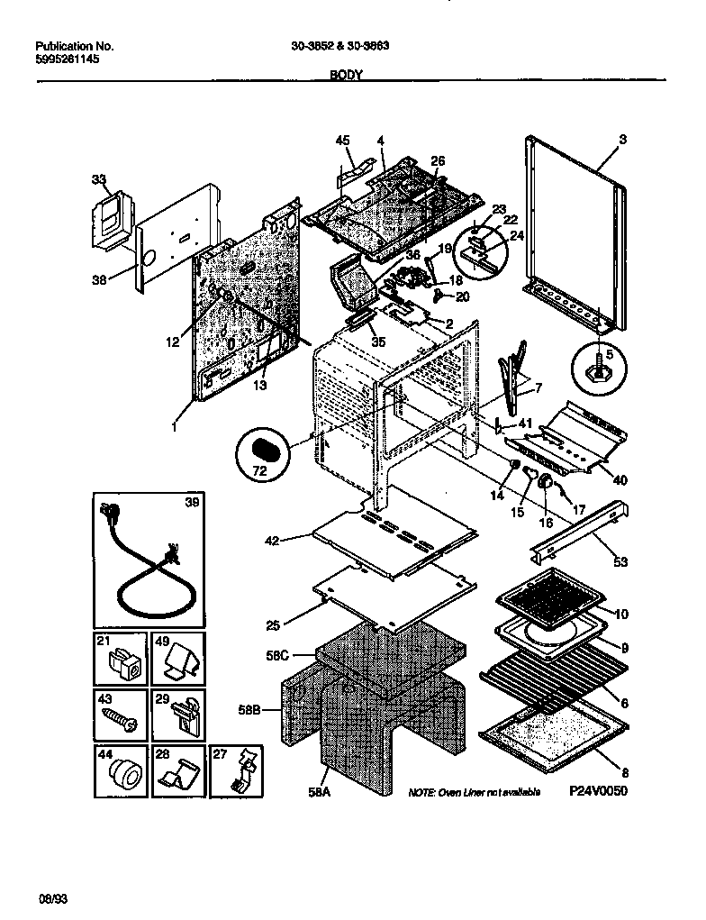 Tappan 30-3863-23-02 body diagram