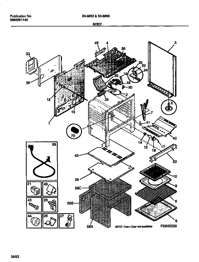 Tappan 30-3863-23-02 body diagram
