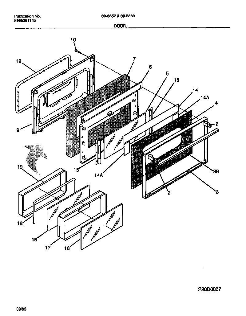 Tappan 30-3863-23-02 door diagram