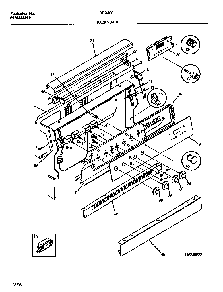 Gibson CEC4S8DXC backguard diagram